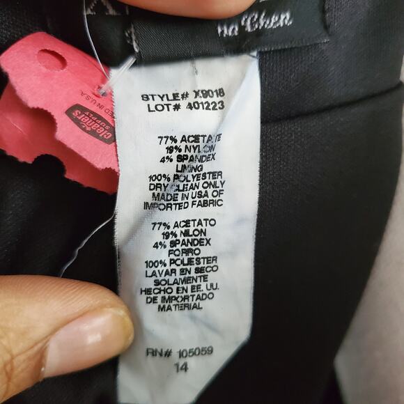 Xscape By Joanna Chen Black Sleeveless Ruched Midi Dress Size 14 - Picture 9 of 9